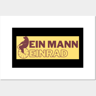 Bär - Ein Mann Einrad Artist Zirkus Motiv Posters and Art